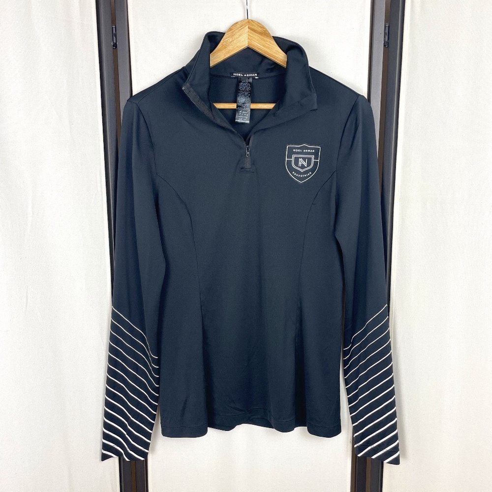 Noel Asmar Equestrian Black Sunshirt, Long Sleeve, Fitted Size L/XL